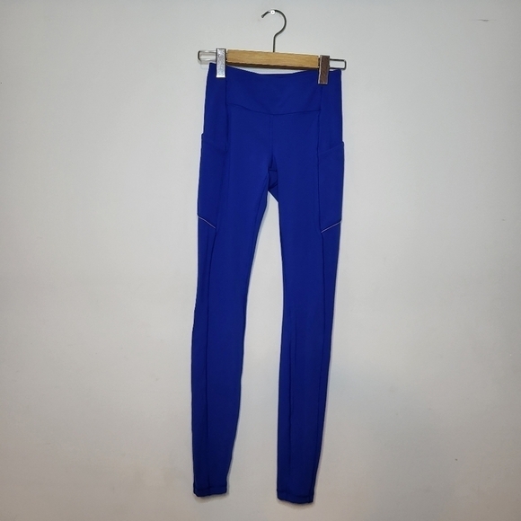 Lululemon Athletica Speed Up Blue Tight Size 2 - Picture 1 of 11